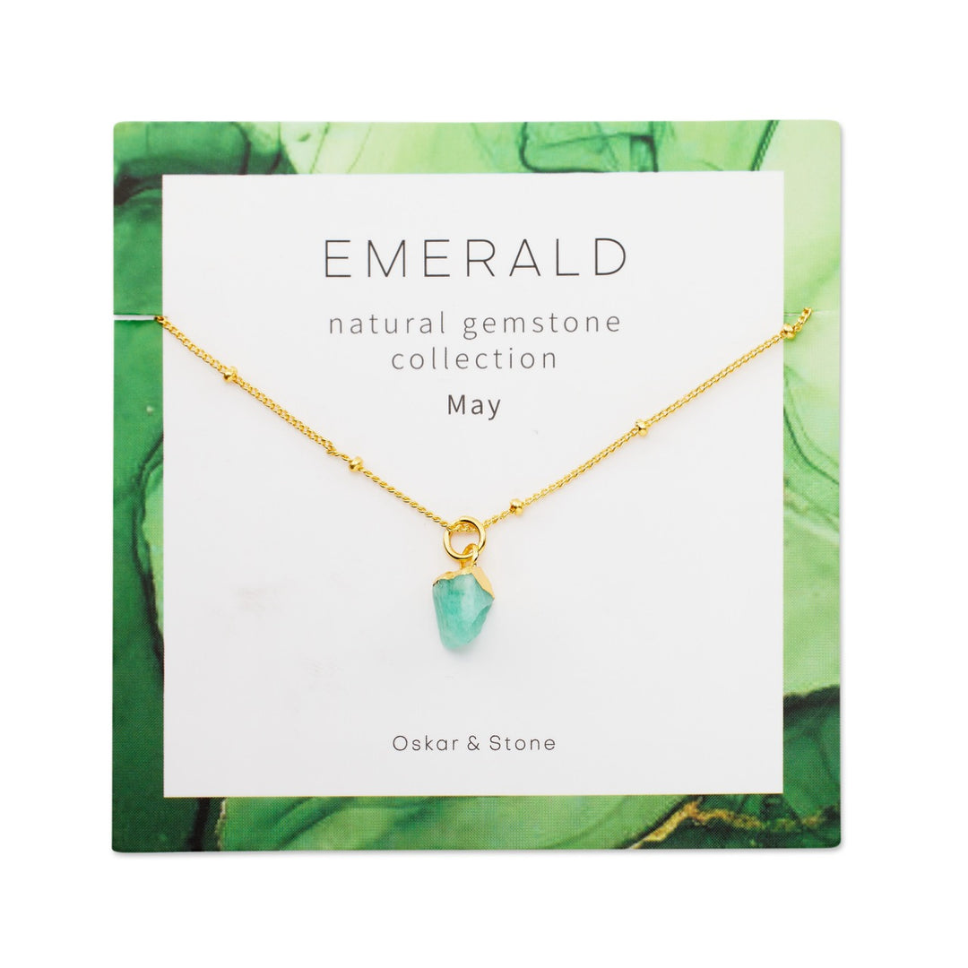 Emerald Birthstone Necklace - May
