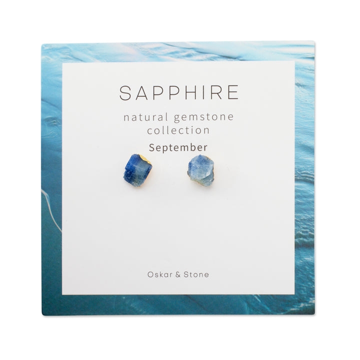 Sapphire Birthstone Stud Earrings - September